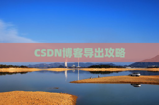 CSDN博客导出攻略
